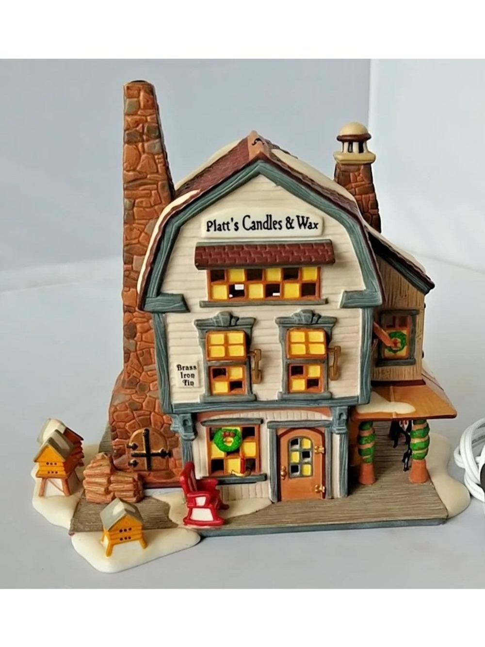 Platts Candles & Wax Lighted Holiday Village Building Depart 56